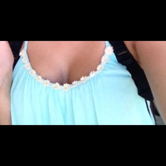 Floral Aqua Tank - Picture 2 of 3